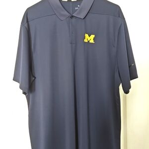 Michigan Nike Dri-FIT Dark Blue Polo Shirt
